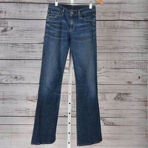 Citizens of Humanity Kelly Low Rise Distressed Boot Cut Dark Wash Size 27
